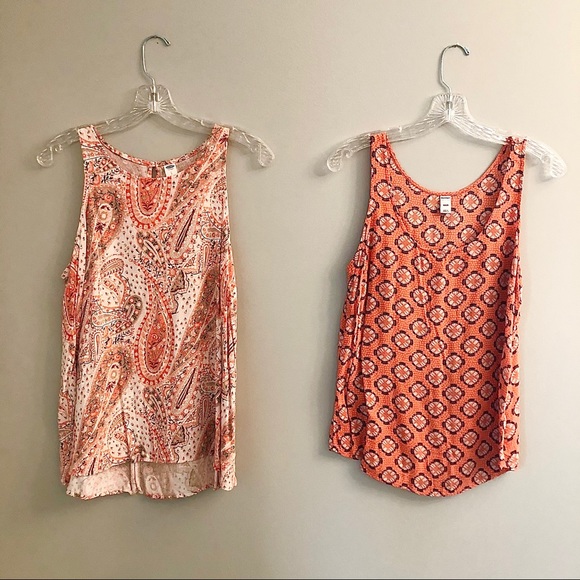 Old Navy Orange Tank Tops - Picture 2 of 16